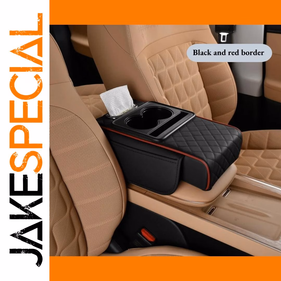 Car Armrest Storage Box with Cup Holder - Image 7