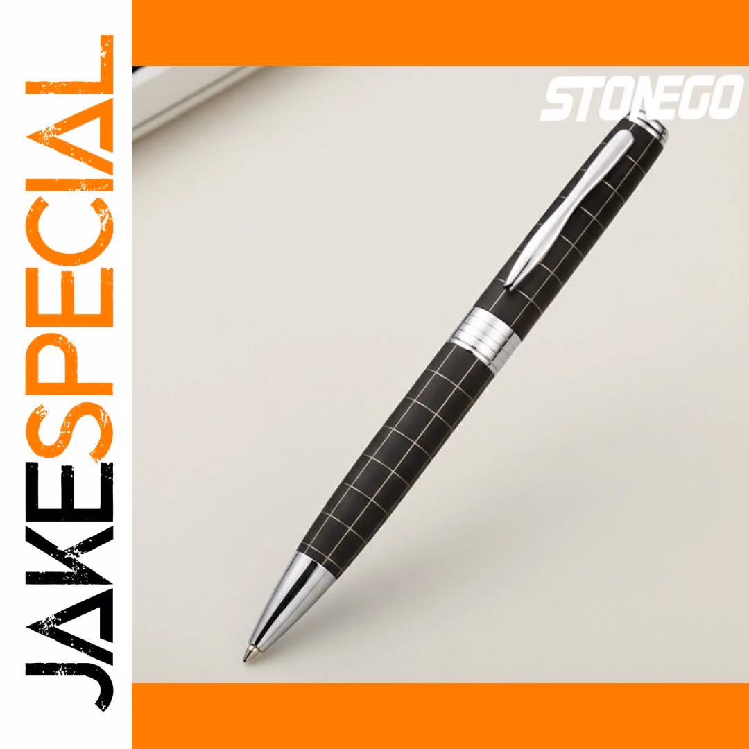 Elegant Blue Metal Ballpoint Pen with Grip - Image 8