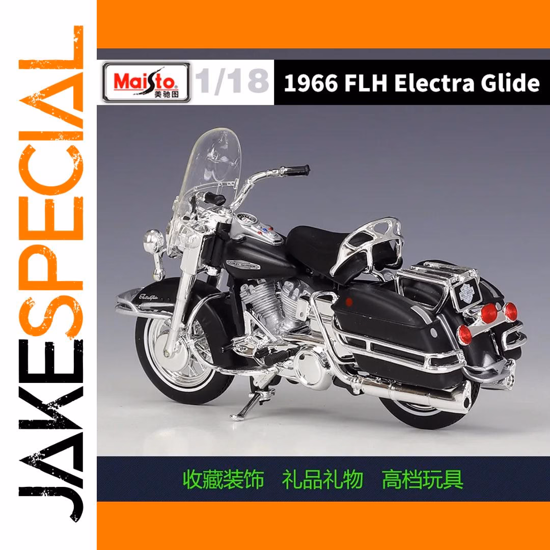 1966 FLH Electra Glide Motorcycle Model 1:18 Scale - Image 4