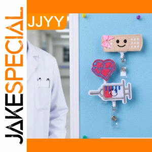 Retractable Badge Holder - Syringe, Heart, Bandage