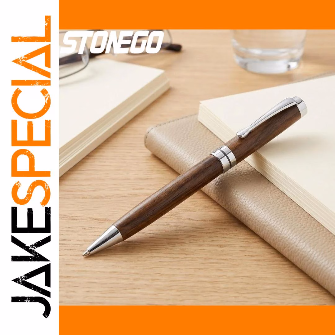 Elegant Retractable Wooden Ballpoint Pen