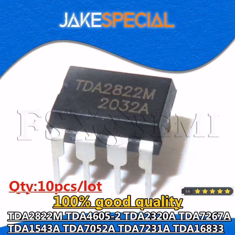 10PCS TDA2822M DIP-8 Integrated Circuits Set