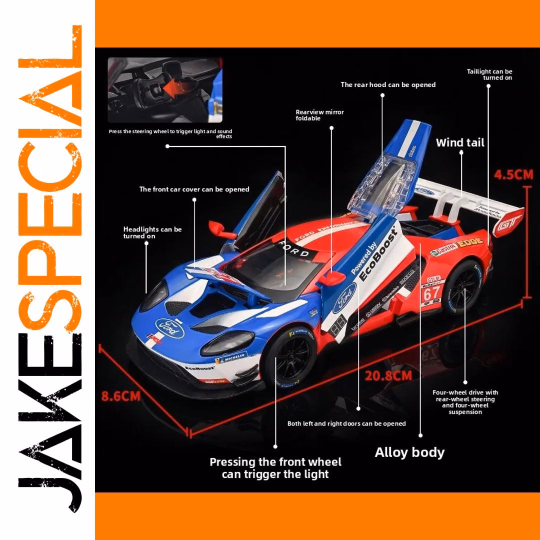 1:24 Scale Ford GT-MK Metal Model Car - Image 3
