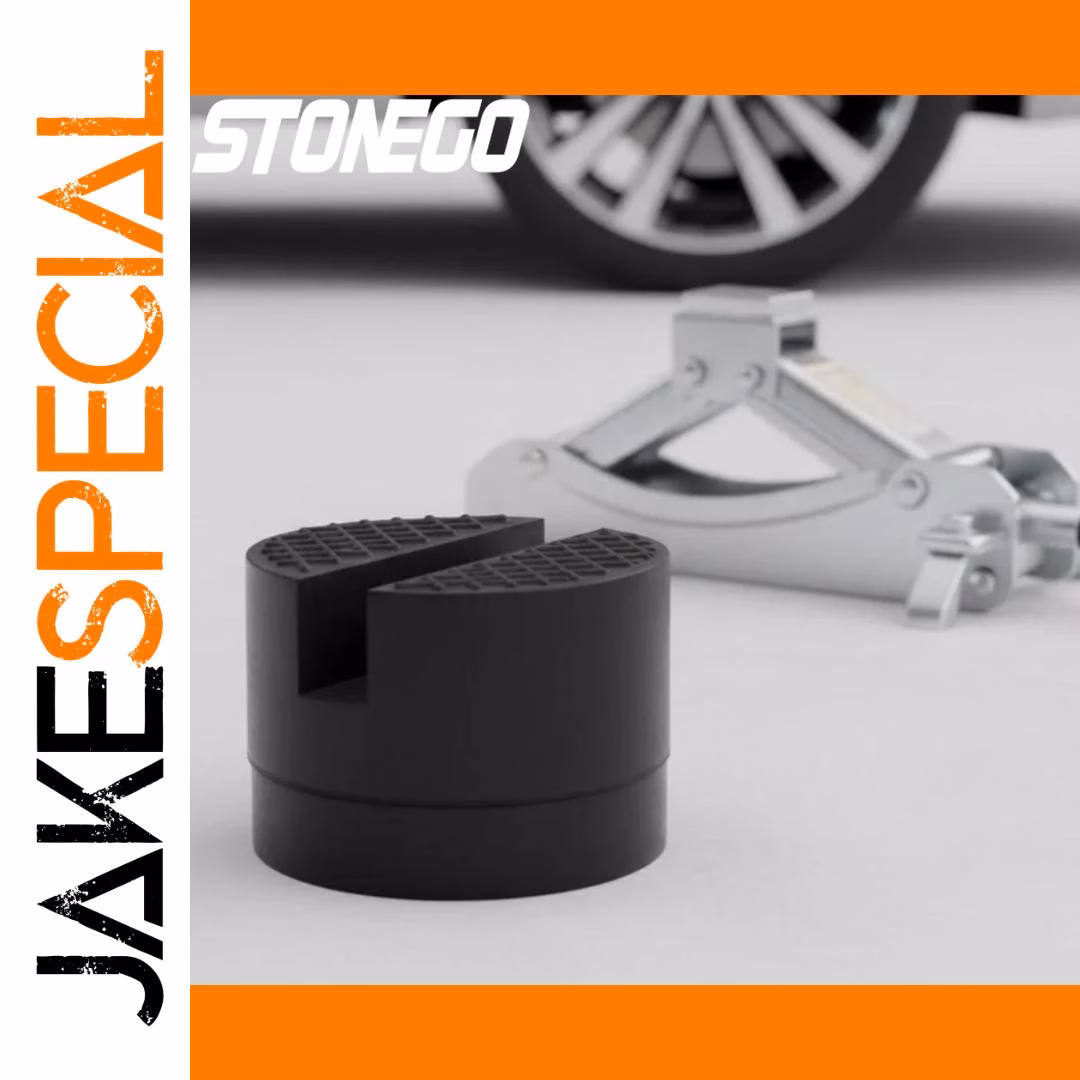Floor Slotted Rubber Jack Pad 50mm x 38mm