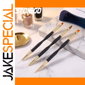 Two-Headed Nail Brush Set for Nail Art