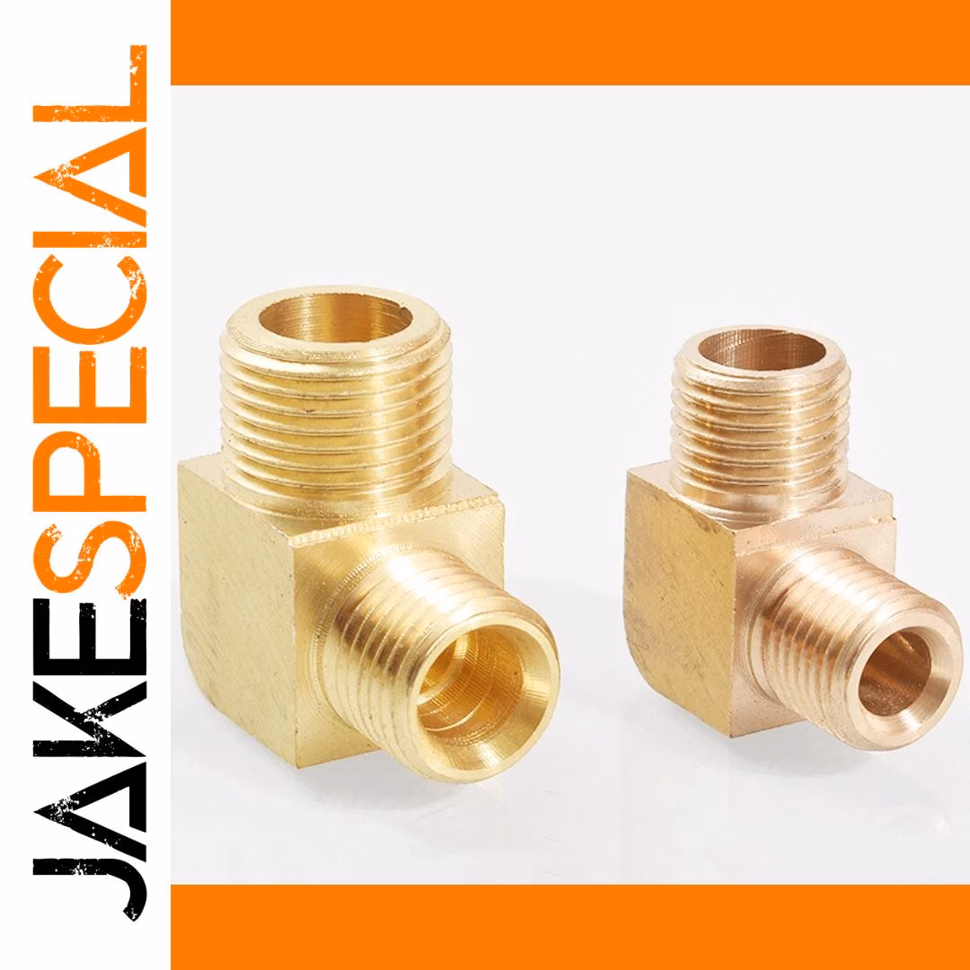 90-Degree Elbow Brass Pipe Fitting Connector