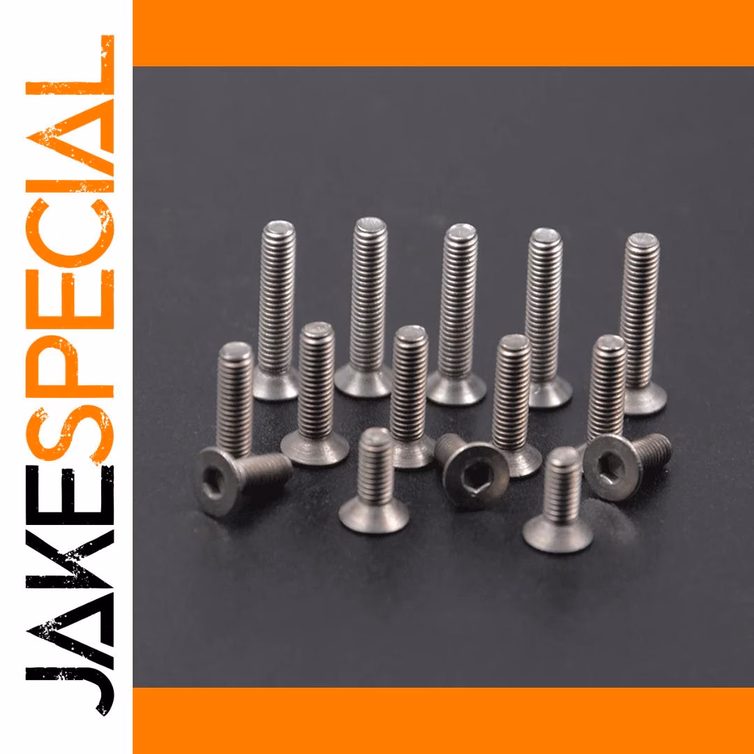 M3 Titanium Flat Head Screw Set, 5mm to 35mm - Image 4