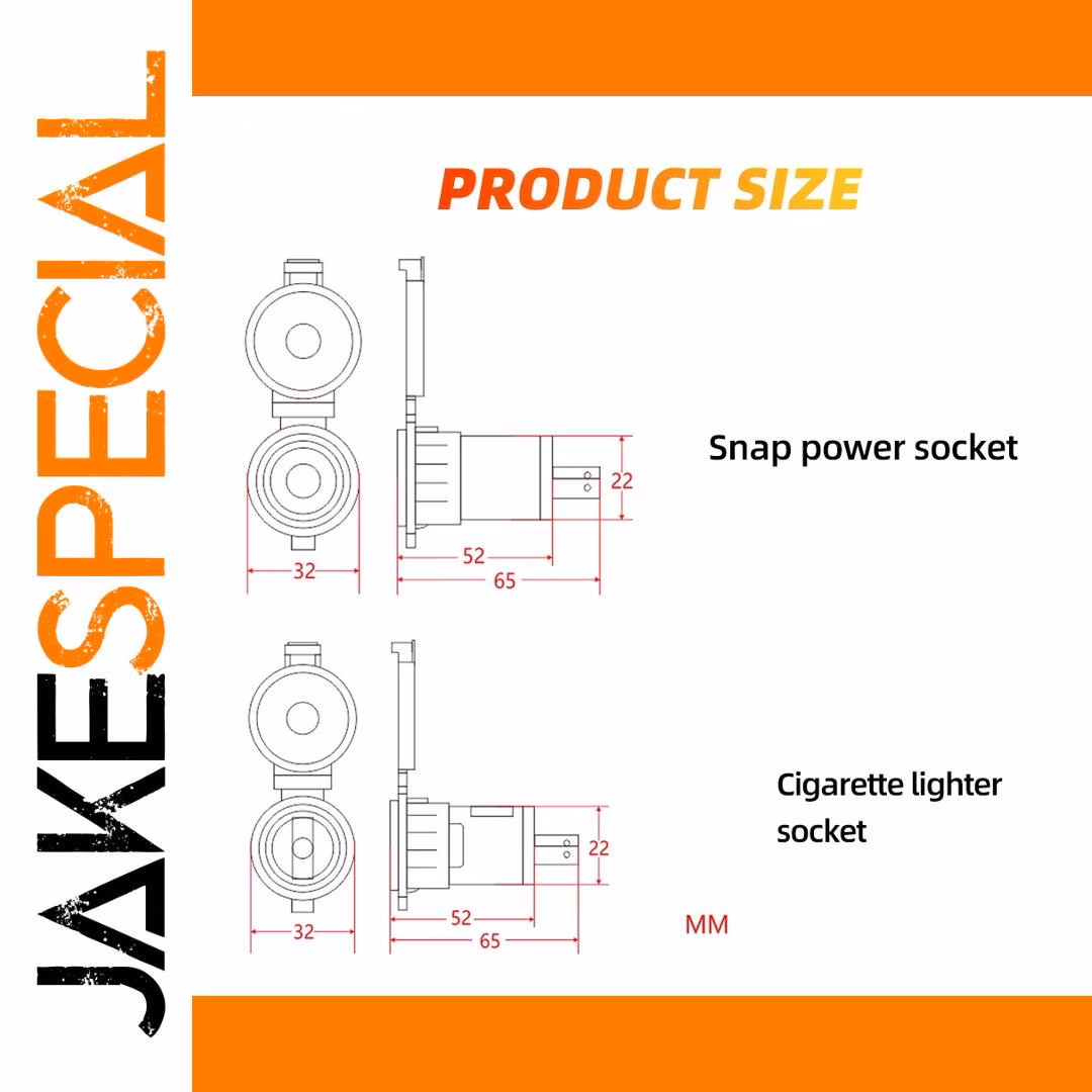 12V-24V Cigarette Lighter Socket Waterproof 250W - Image 5