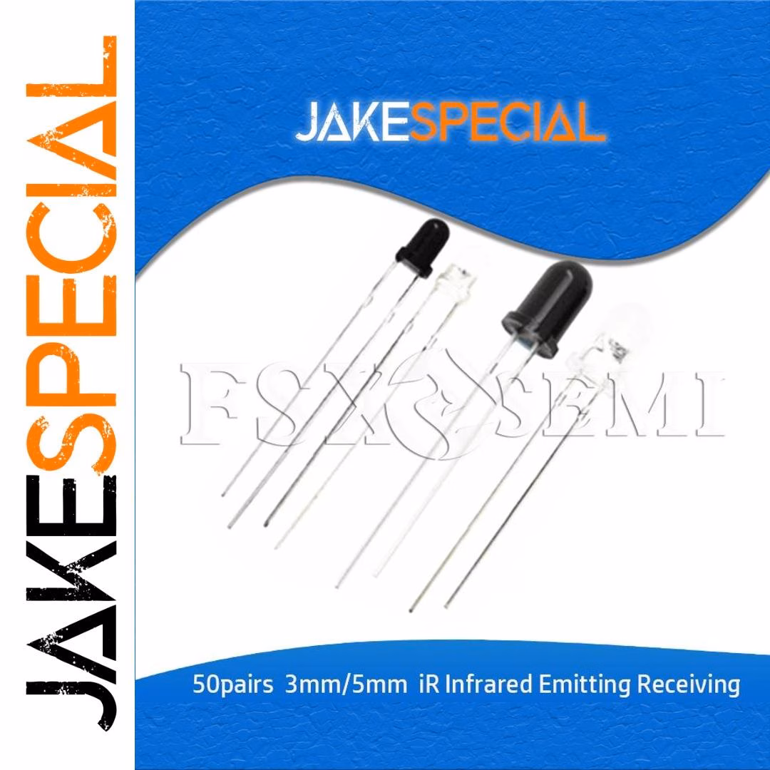 50 Pairs of 3mm and 5mm Infrared Diodes