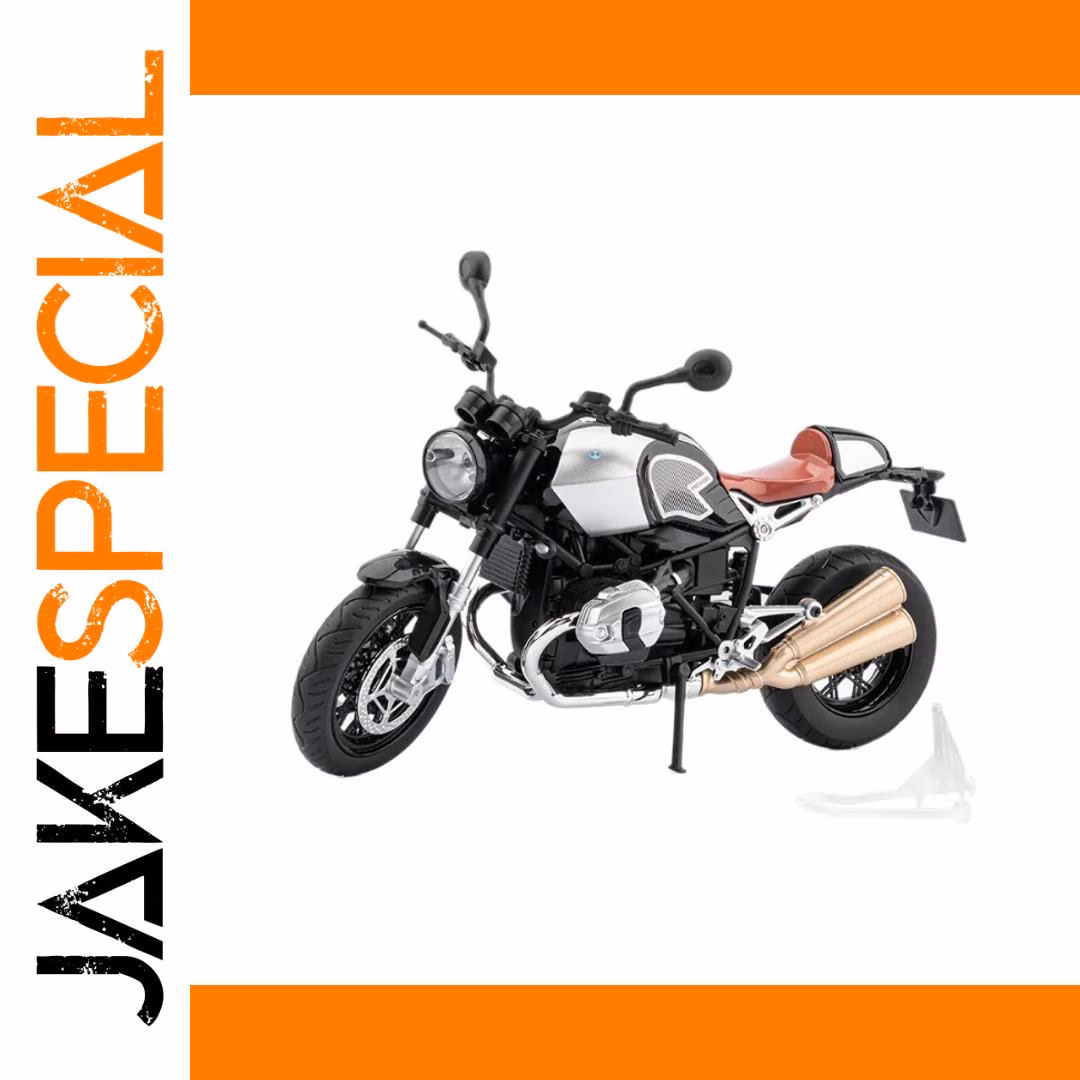 Diecast Motorcycle Model 1:9 Scale Blue and Red - Image 5