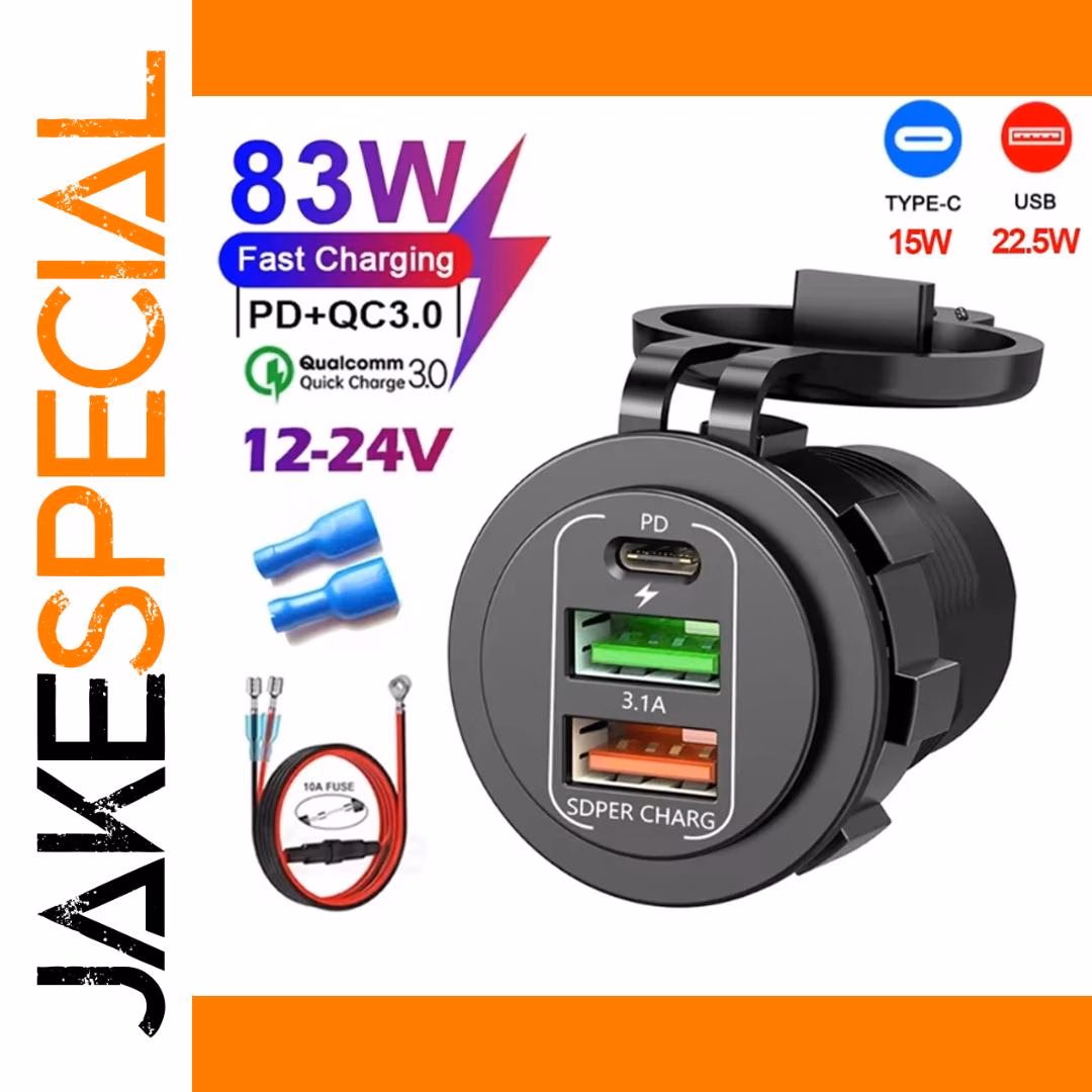 4 Ports Dual PD QC 3.0 USB Car Charger
