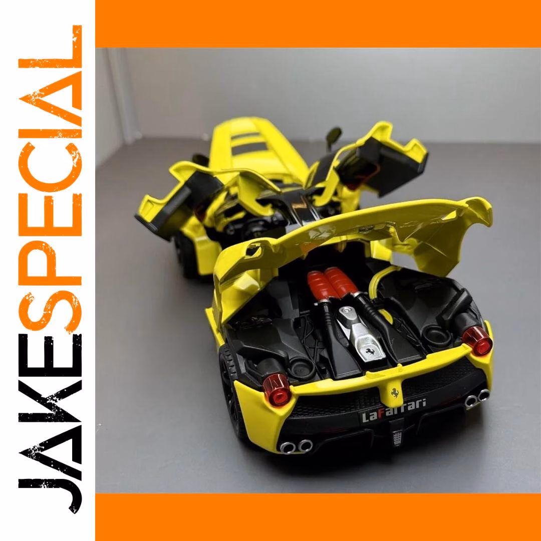 LaFerrari FXX K 1:22 Scale Model in Yellow - Image 2
