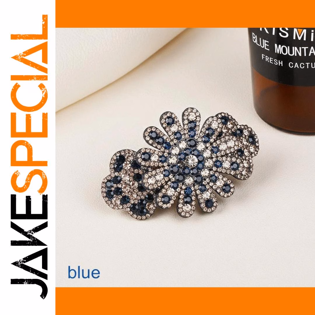 Elegant Rhinestone Floral Hairpin for Women - Image 10