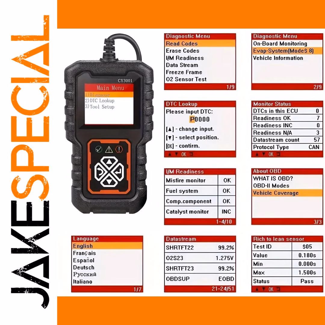 USB OBD2/EOBD Car Diagnostic Tool Scanner - Image 2