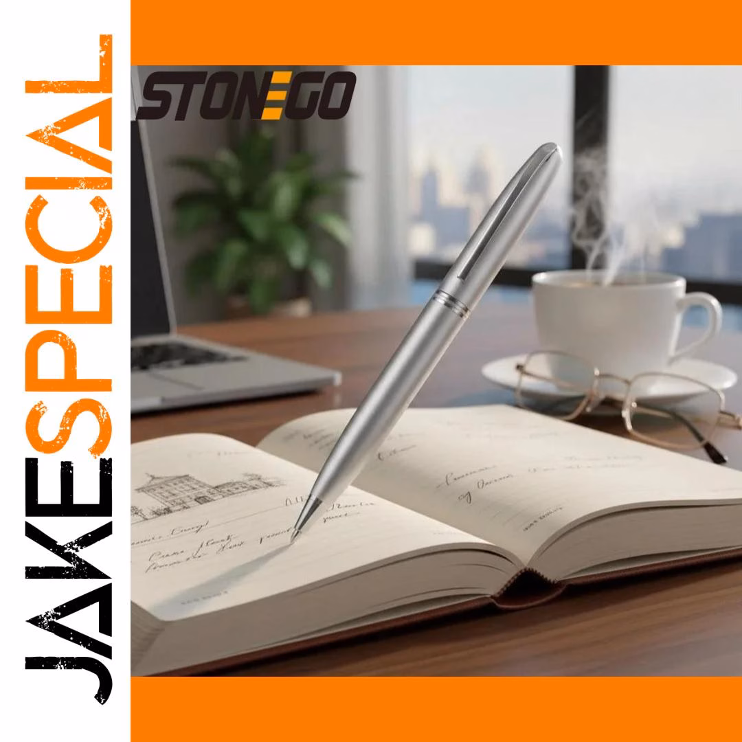 Retractable Metal Ballpoint Pen Silver 1.0mm