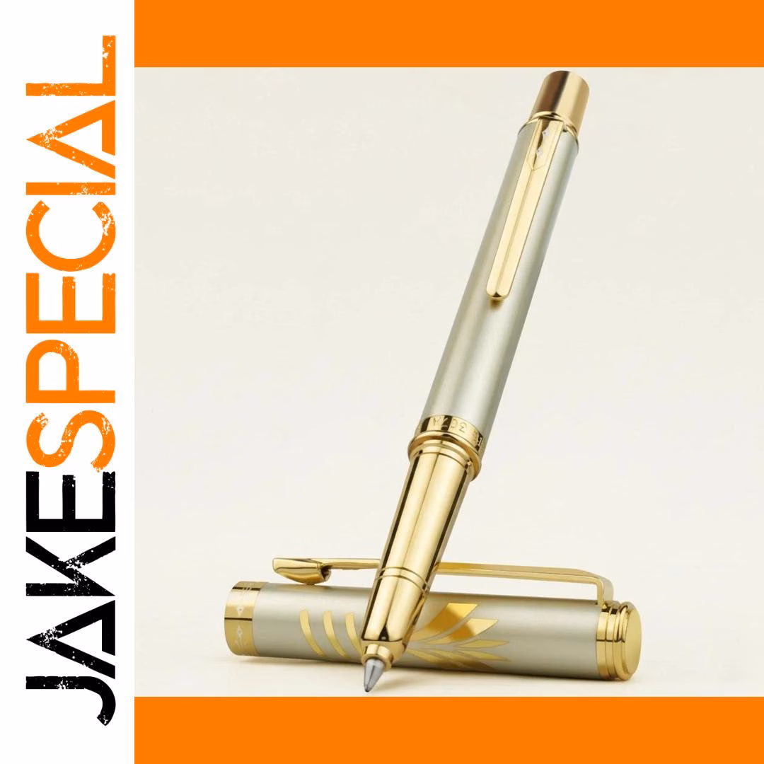 Classic Metal Rollerball Pen with Gold Accents - Image 7