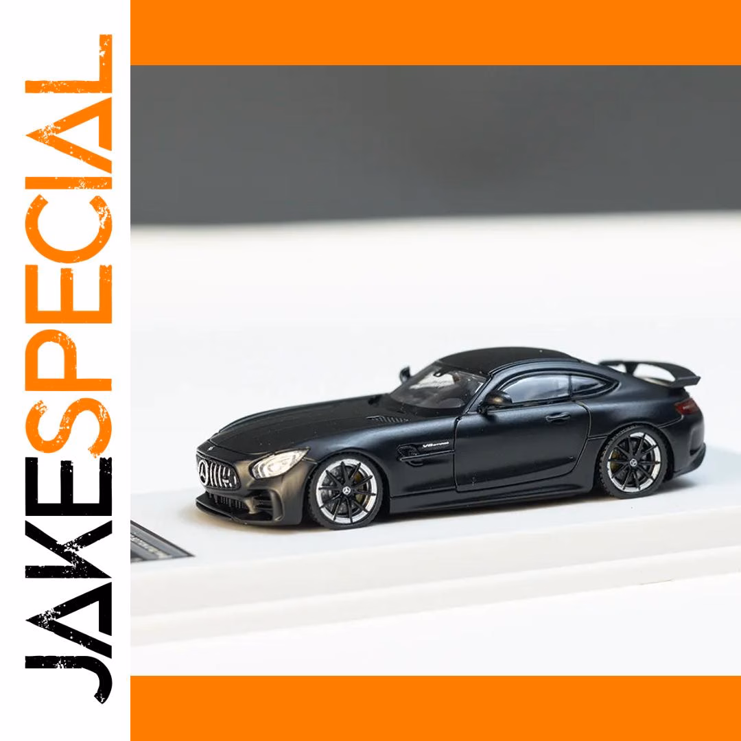 1:64 Scale Matte Black Mercedes-AMG GTR Model - Image 2