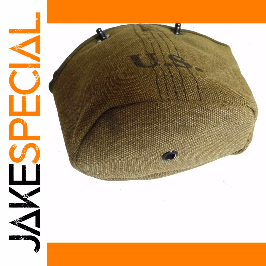 WWII US Army M1910 Canteen Cover Olive Green - Image 3
