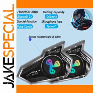Bluetooth 5.4 Wireless Motorcycle Helmet Headset