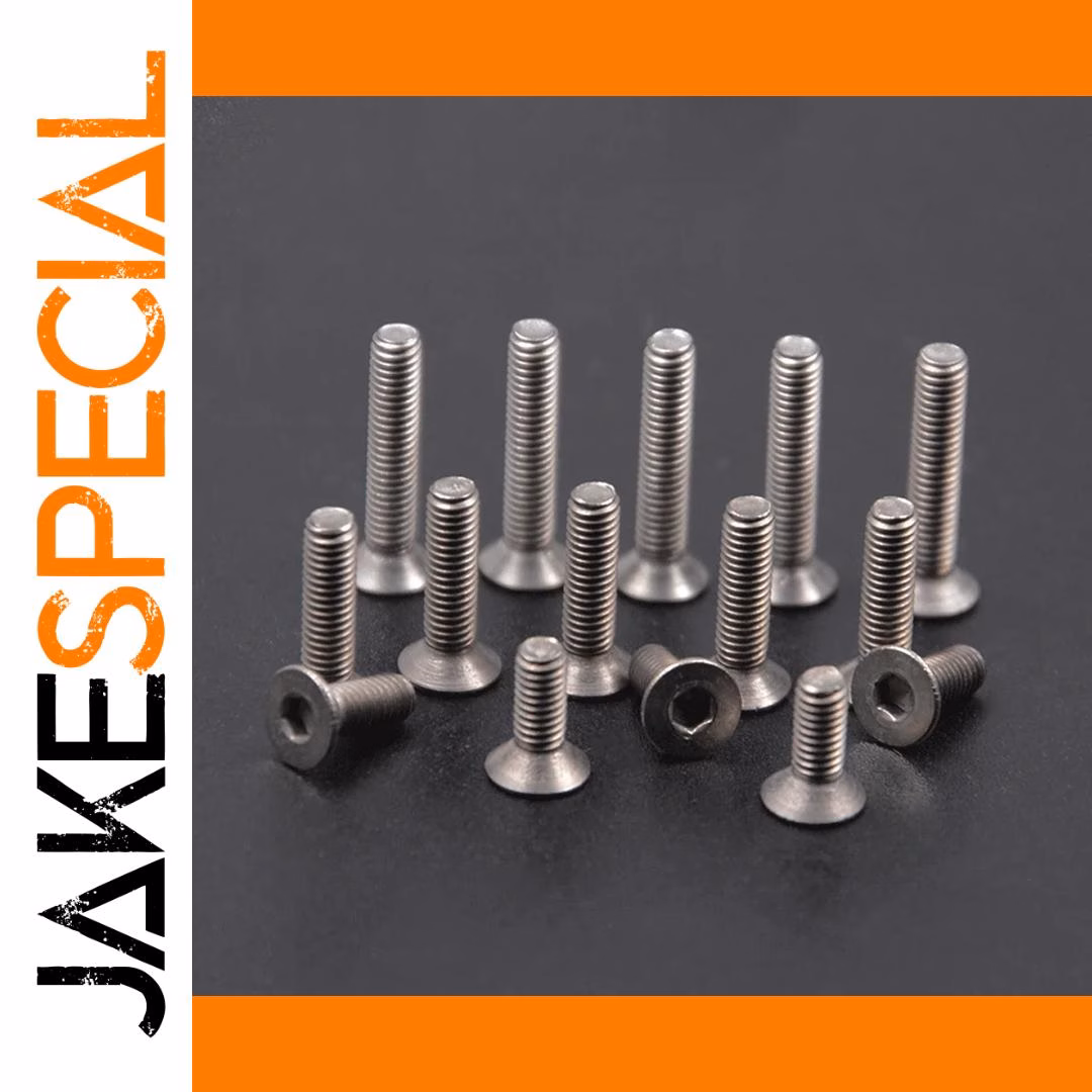 M3 Titanium Flat Head Screw Set, 5mm to 35mm - Image 2