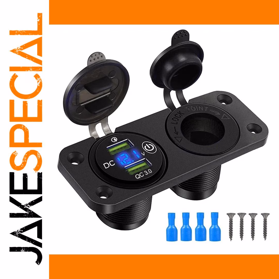 Dual USB Socket Panel with Voltage Meter - Image 7