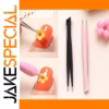 Nail Art Precision Tweezers Set in Black and Pink