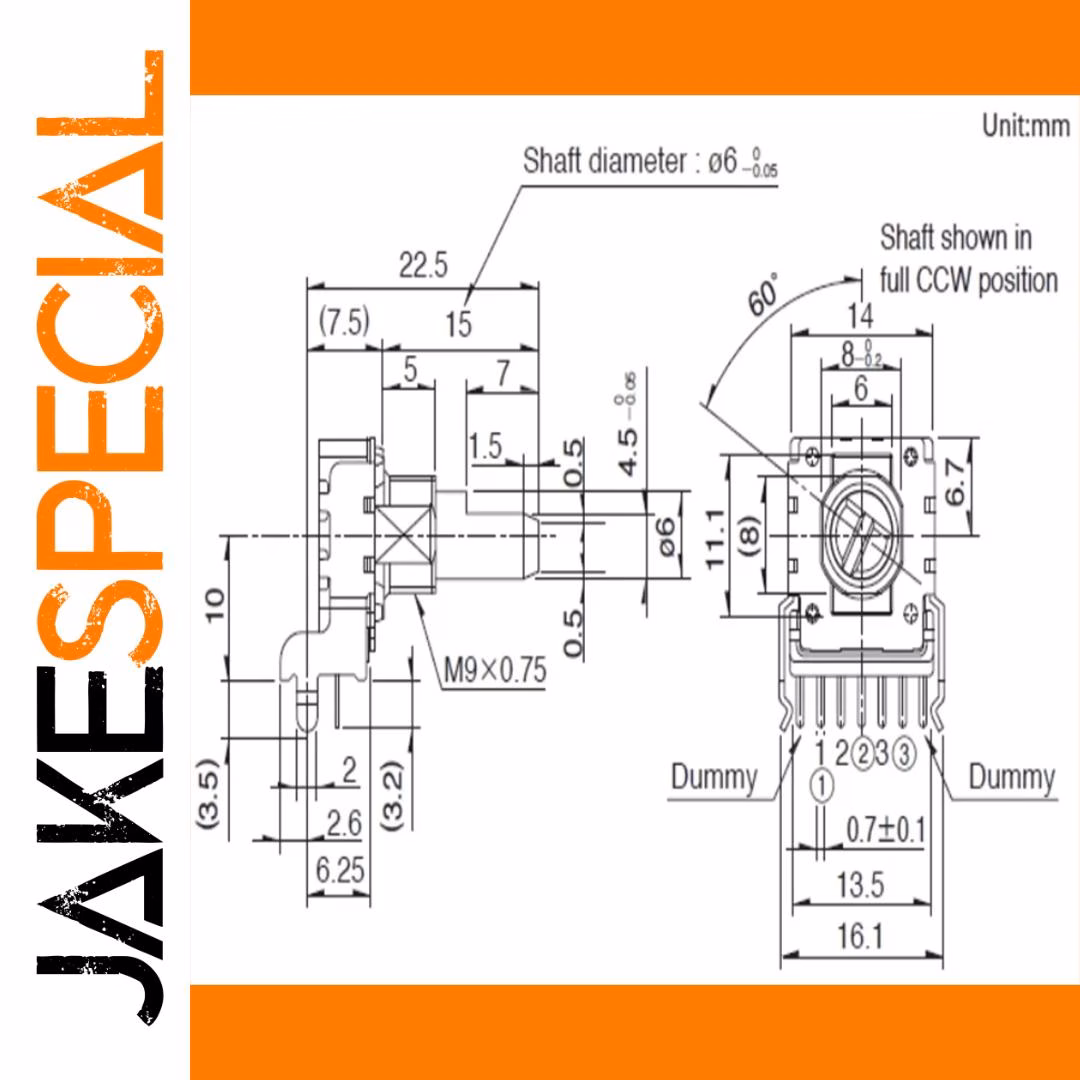 RK14 Potentiometer 20K Ohm 1 PCS for Projects - Image 3