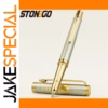 Classic Metal Rollerball Pen with Gold Accents