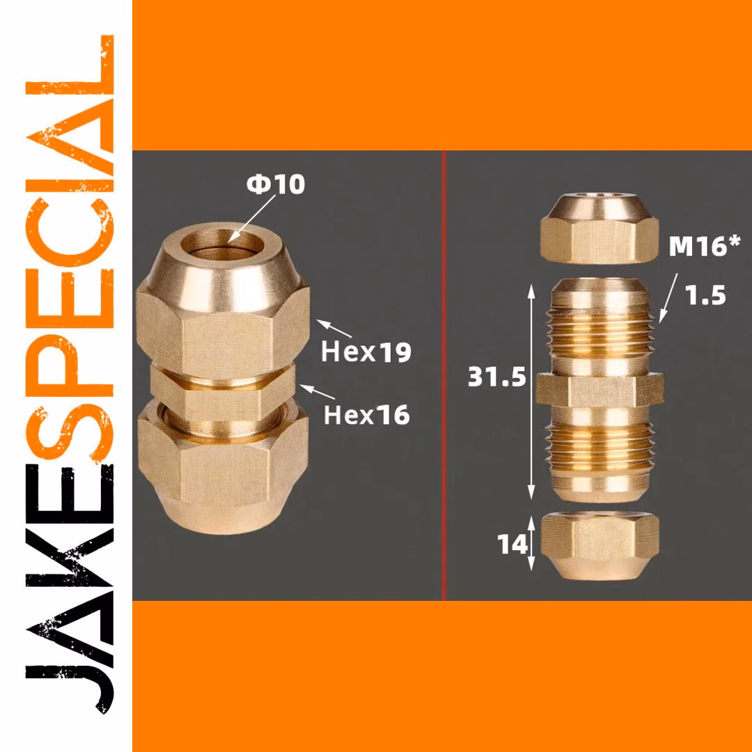 Brass Pipe Fitting Connectors Set 6-19 mm - Image 9