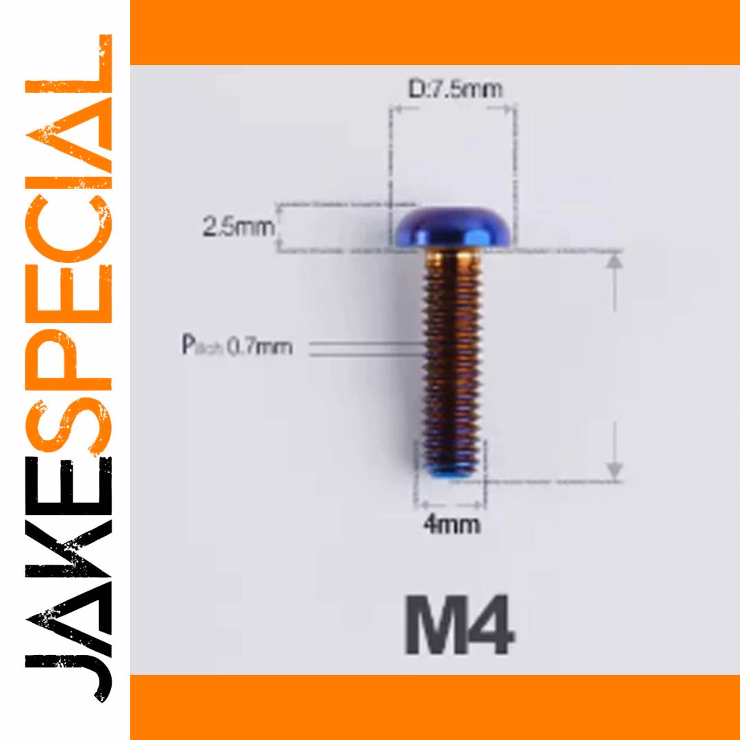 Titanium Alloy T20 Torx Screw Bolt M4 Various Lengths - Image 5