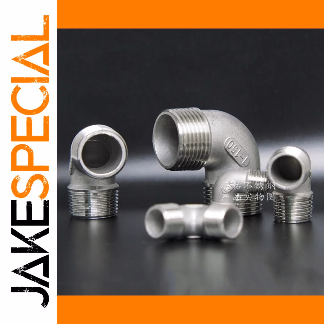90-Degree Elbow Pipe Fitting Connector 304 SS - Image 4