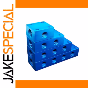 Blue Aluminum Manifold Block Splitter 1-4 Way