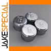 Chrome Black Knob Set for Electric Guitars