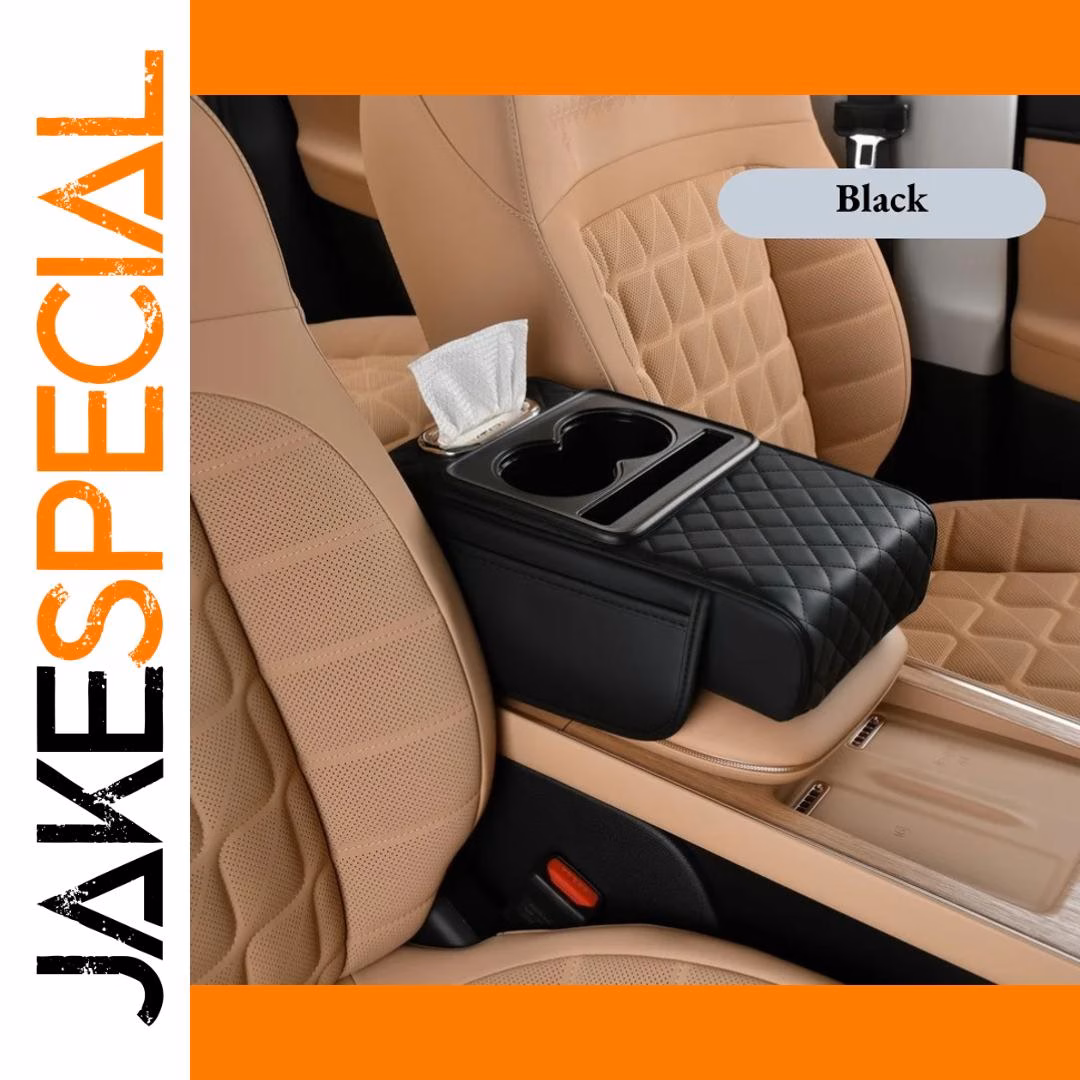 Car Armrest Storage Box with Cup Holder - Image 8