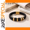 Men's Braided Leather Bracelet with Magnetic Clasp