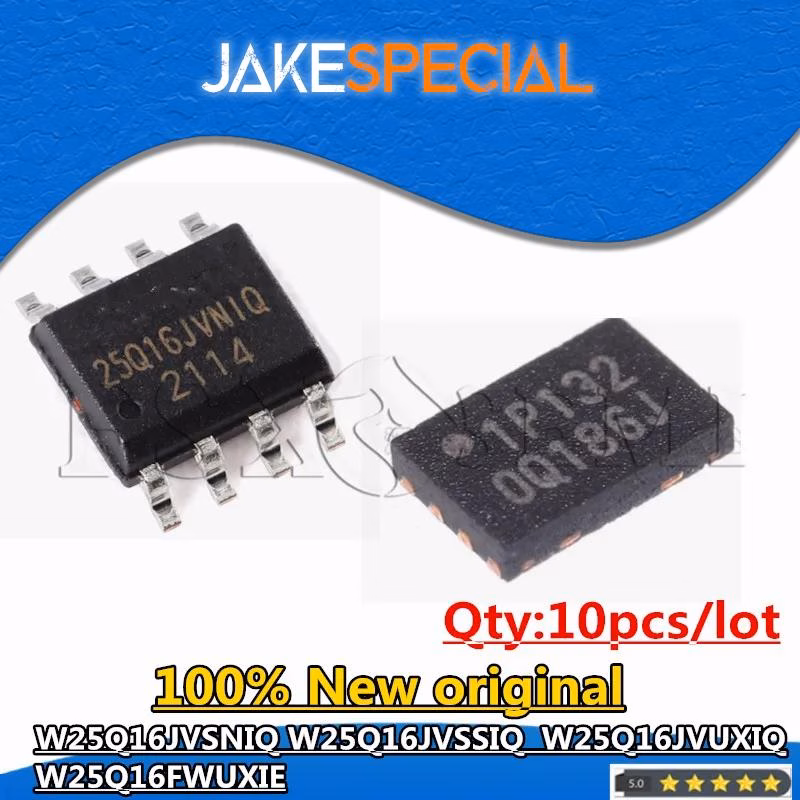 10PCS W25Q16 Series SMD Chips Set