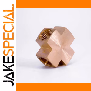 1/4 Inch NPT Female Cross Brass Connector