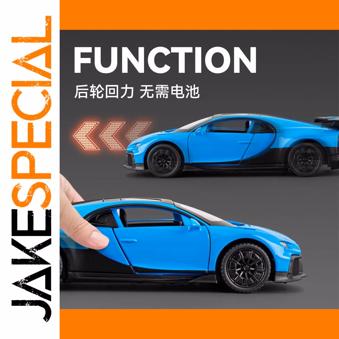 1:32 Scale Diecast Chiron Model Hypercar - Image 5