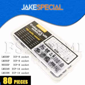 10 Values Electronics Kit with DIP-8 and DIP-14 Sockets