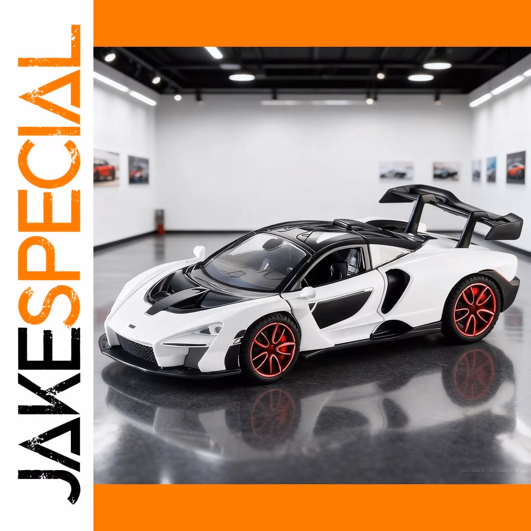 1:32 Scale Senna Sports Car Model Red/Black - Image 9