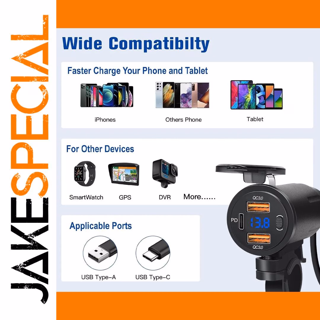 Motorcycle USB Fast Charger with Dual Ports - Image 5