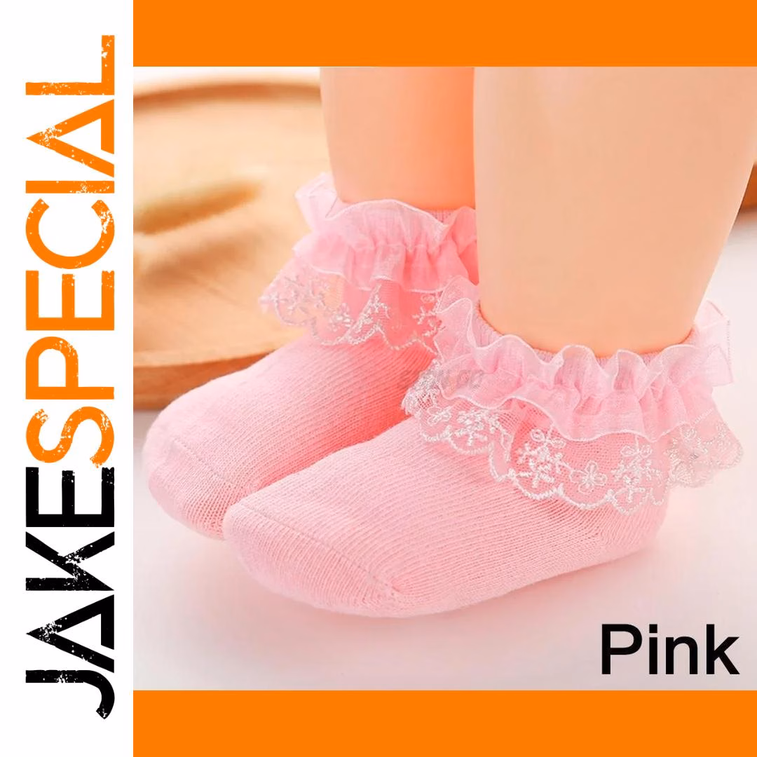 Baby Girls Lace Cotton Short Socks Set - Image 10