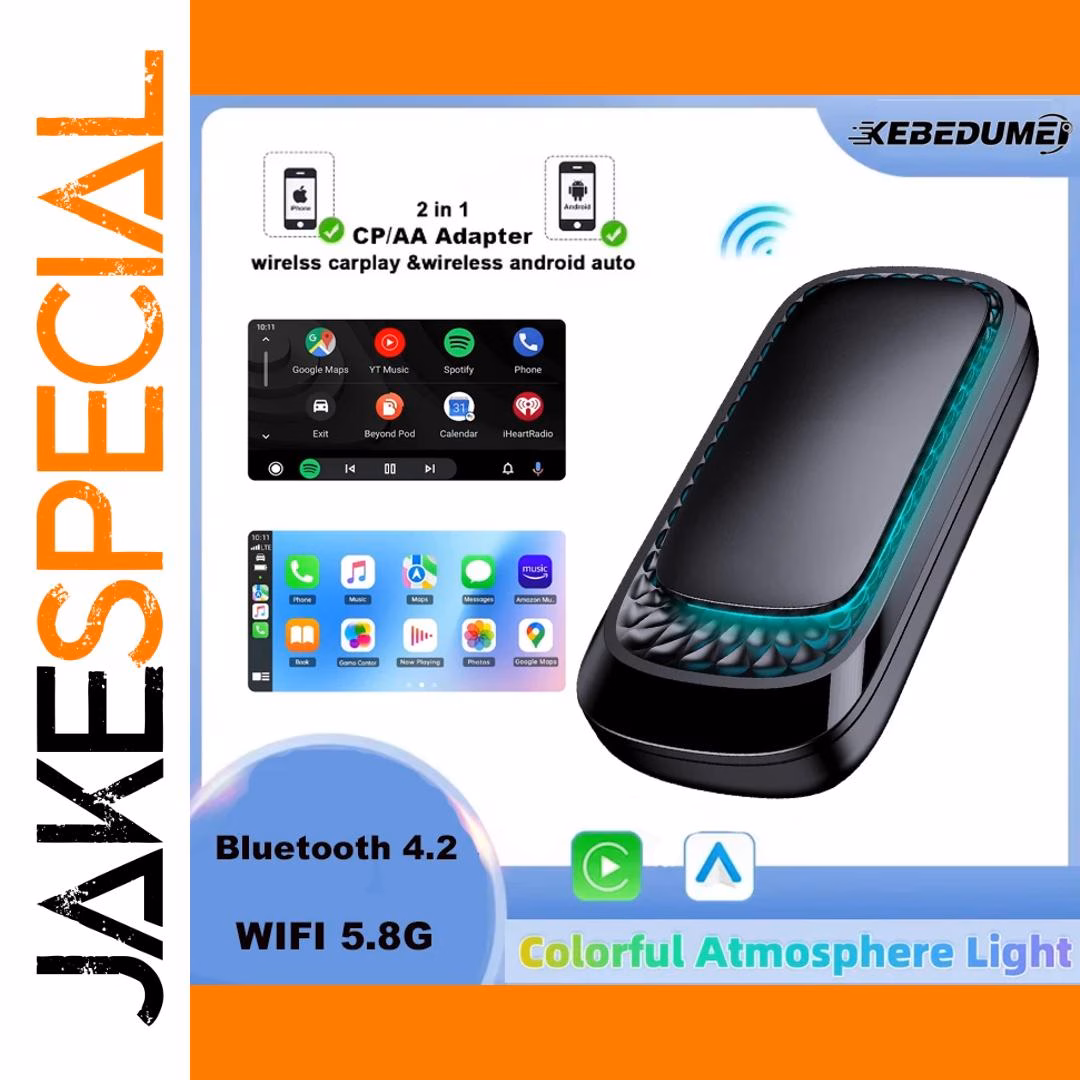 Wired to Wireless CarPlay Android Auto Adapter