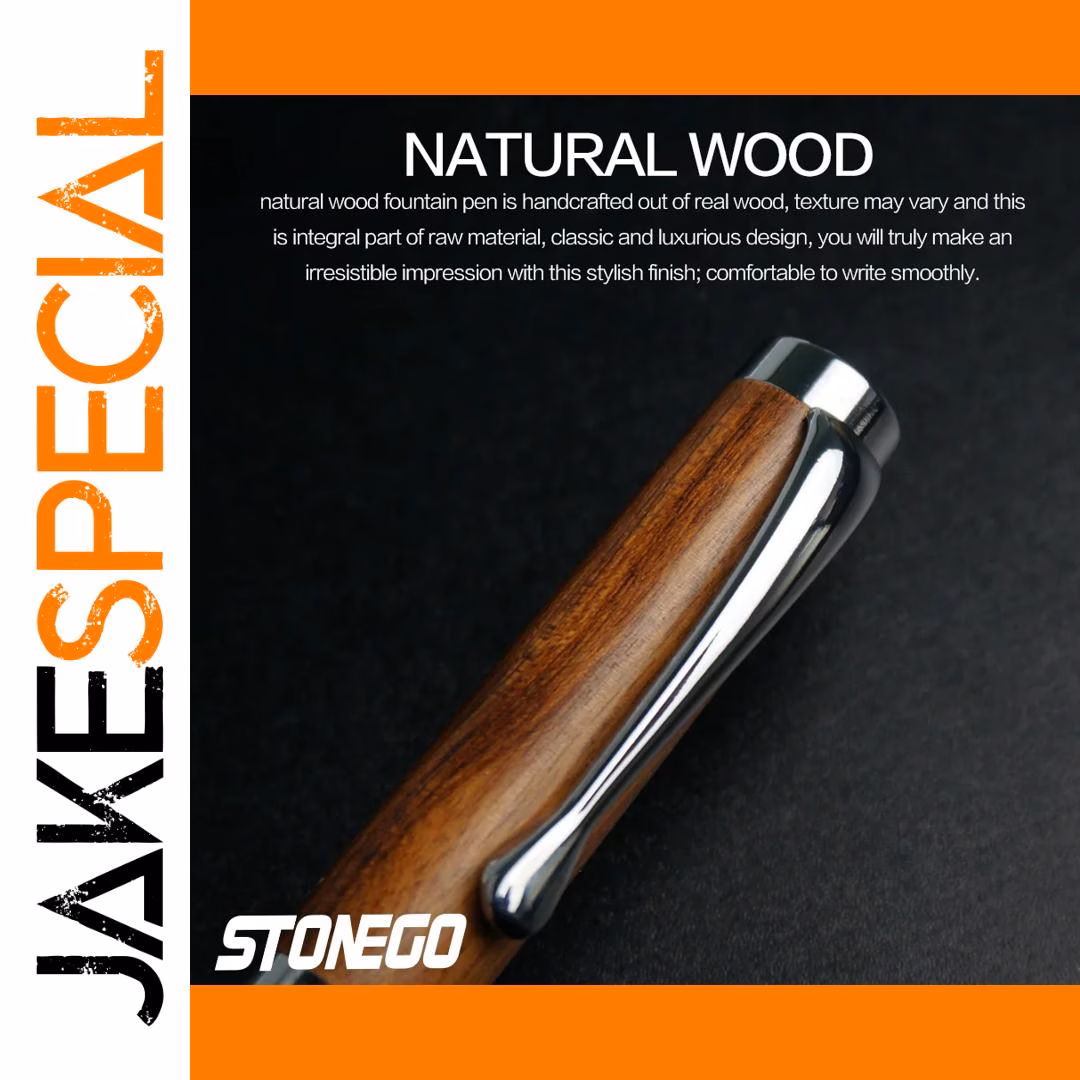 Elegant Retractable Wooden Ballpoint Pen - Image 3