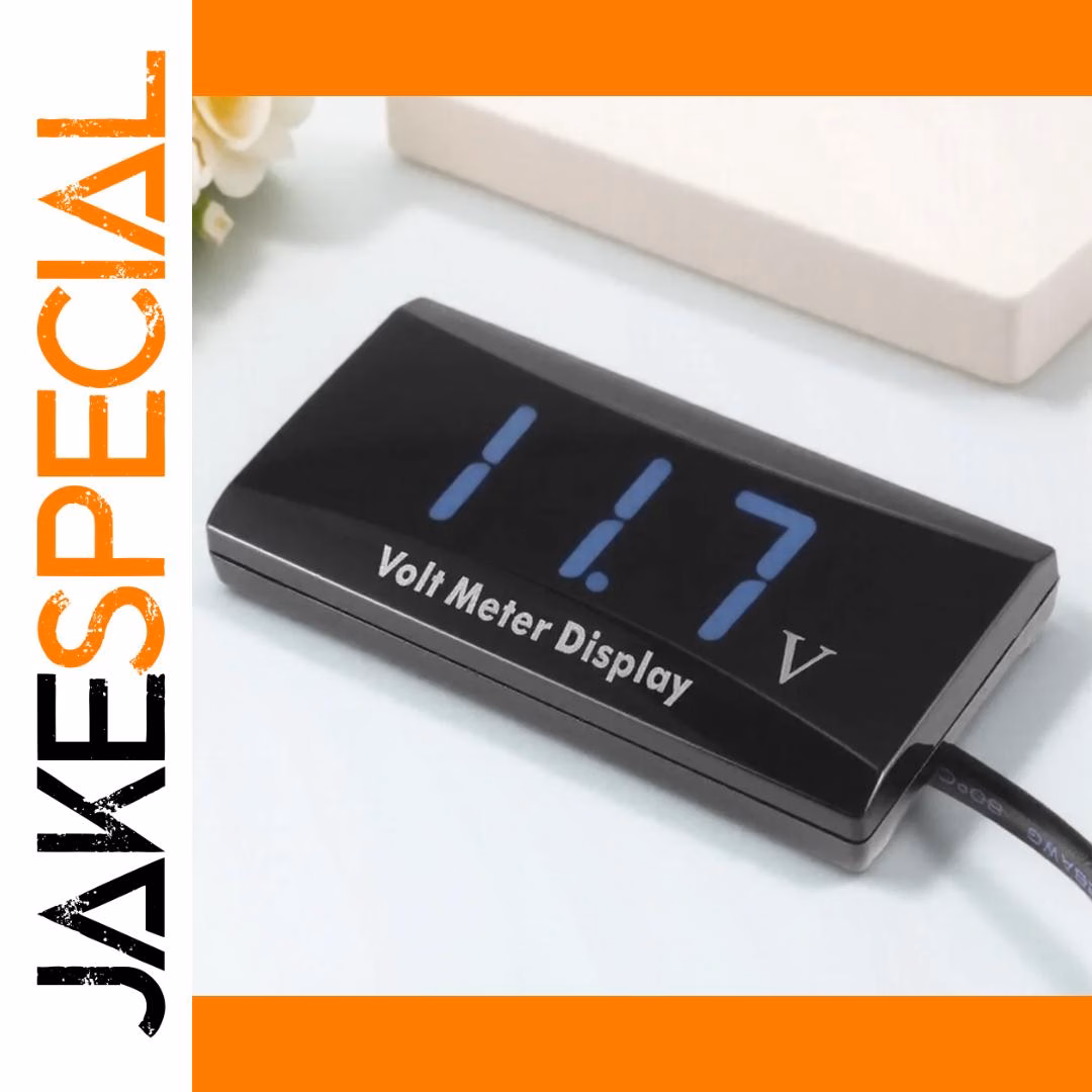 12V Mini Waterproof LED Voltmeter with Alarm - Image 8
