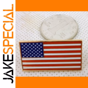 American Flag Lapel Pin 1-Inch Gold-Tone