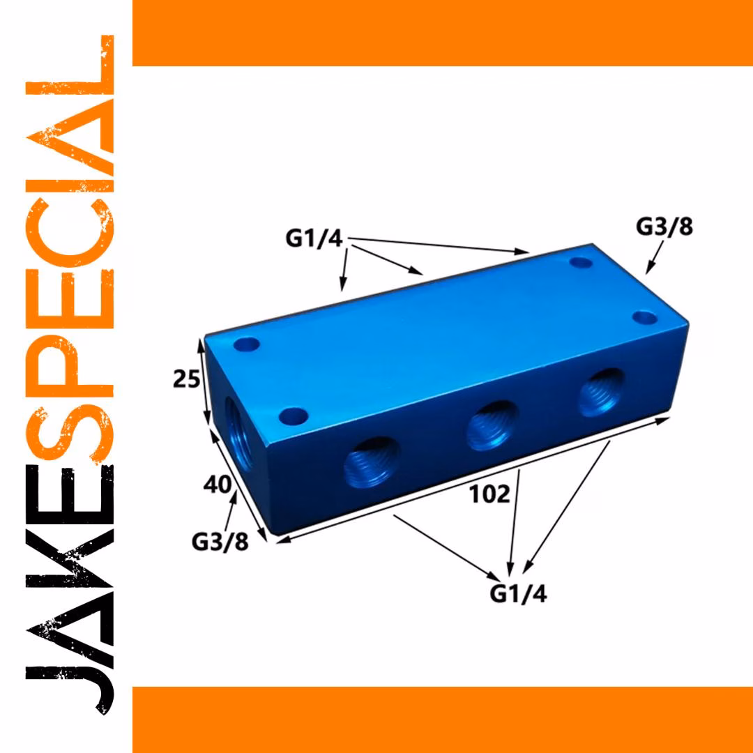 Blue Aluminum Manifold Block Splitter 1-4 Way - Image 7