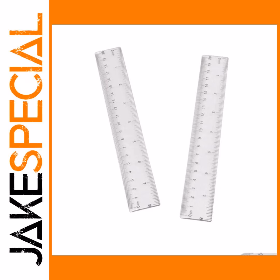 Transparent 20 cm Straight Ruler for All Uses - Image 2