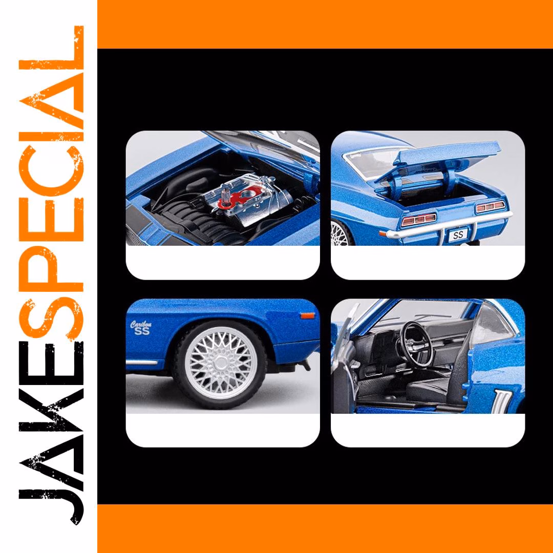 1:32 Scale Blue Camaro SS Diecast Model - Image 5