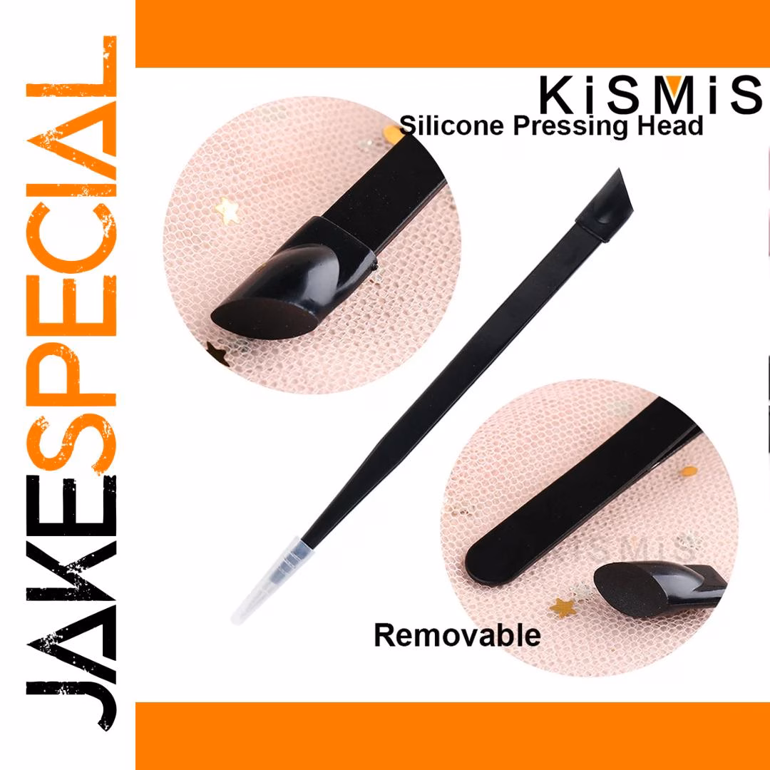 Nail Art Precision Tweezers Set in Black and Pink - Image 5